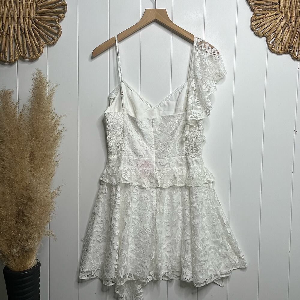 Amanda Uprichard dress mini floral lace ruffled cocktail party - Picture 8 of 10